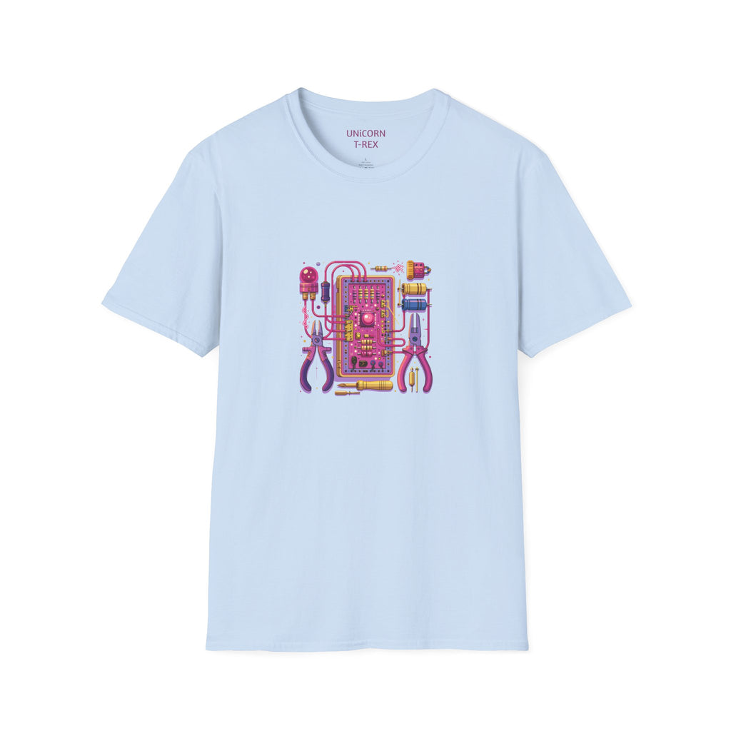 Circuit Board PCB Illustration Retro T-Shirt | Electronics Art Tee