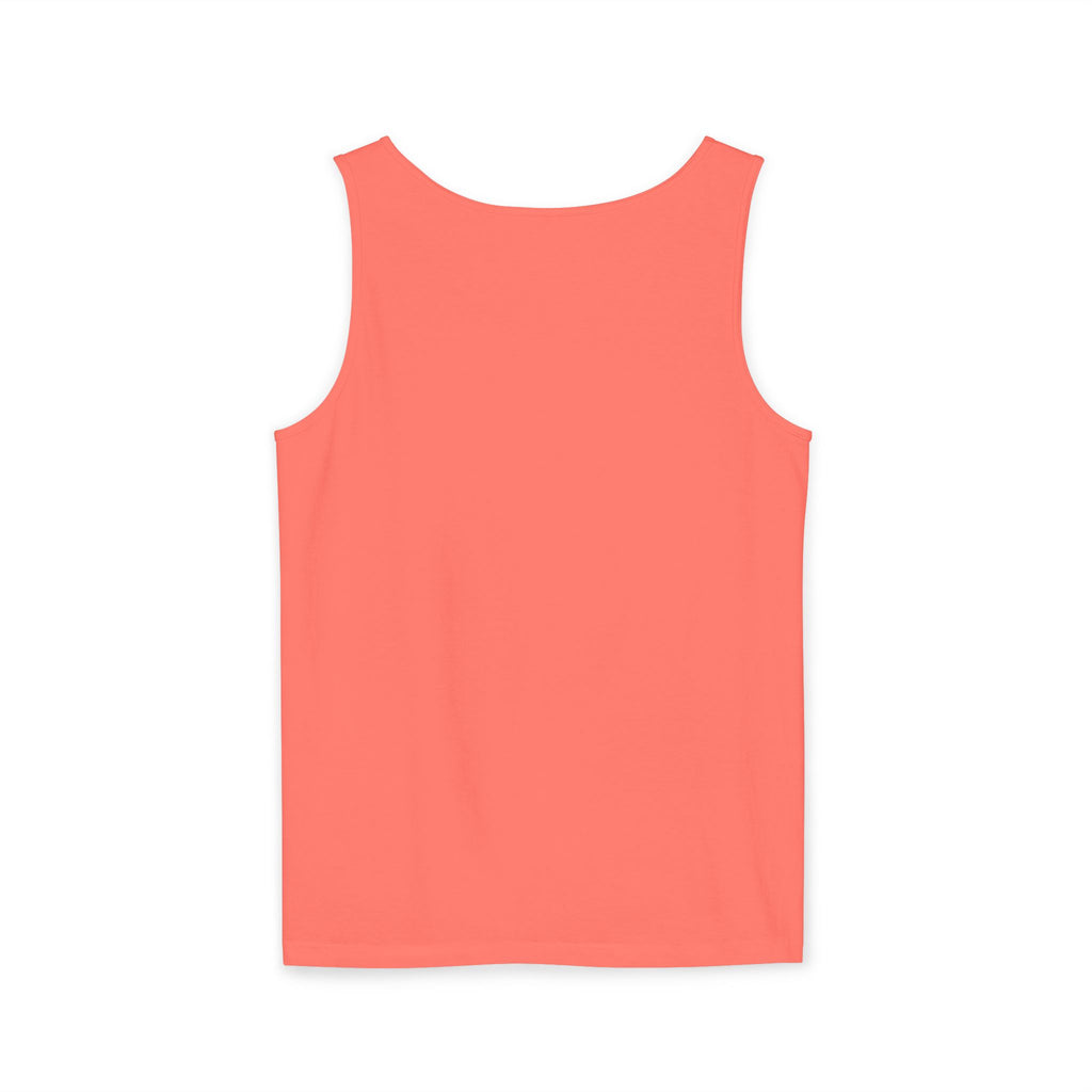 Aquamarine and Pink Shark Sunset Tank Top — Vibrant Underwater Art Tee
