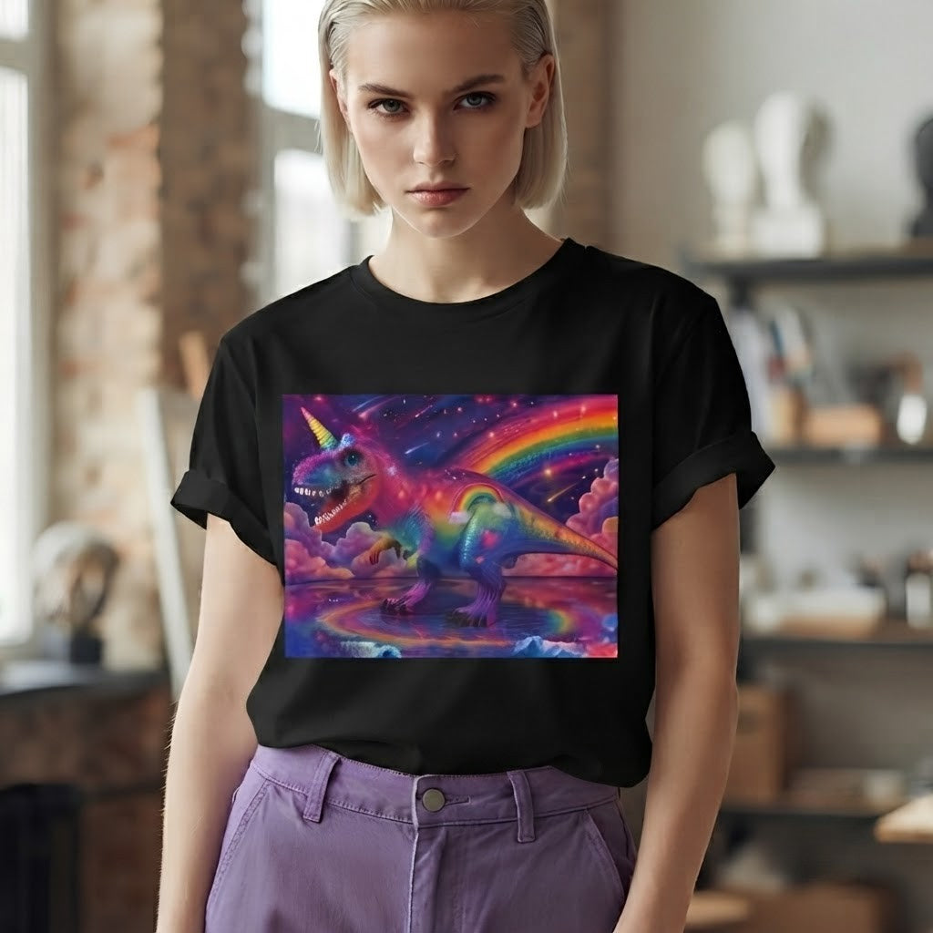 Rainbow Unicorn T-Trex T-Shirt
