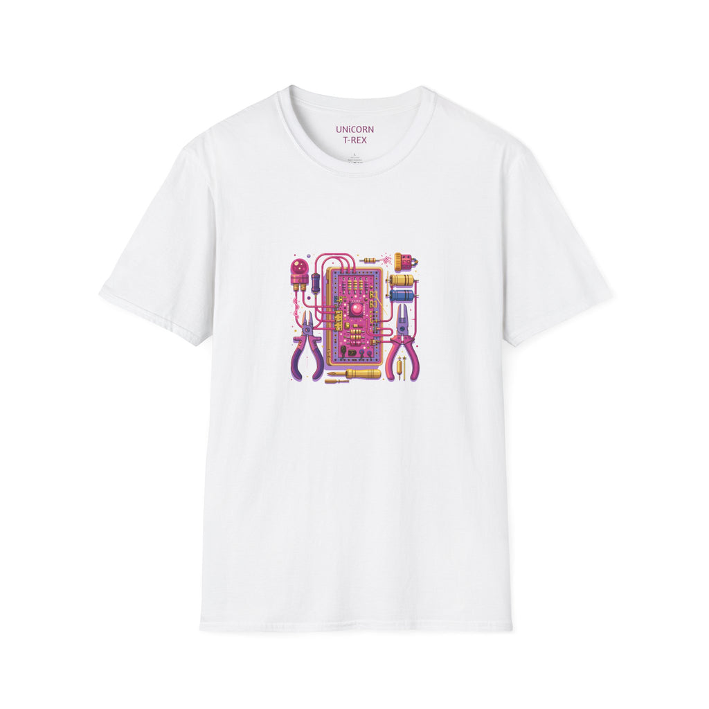 Circuit Board PCB Illustration Retro T-Shirt | Electronics Art Tee