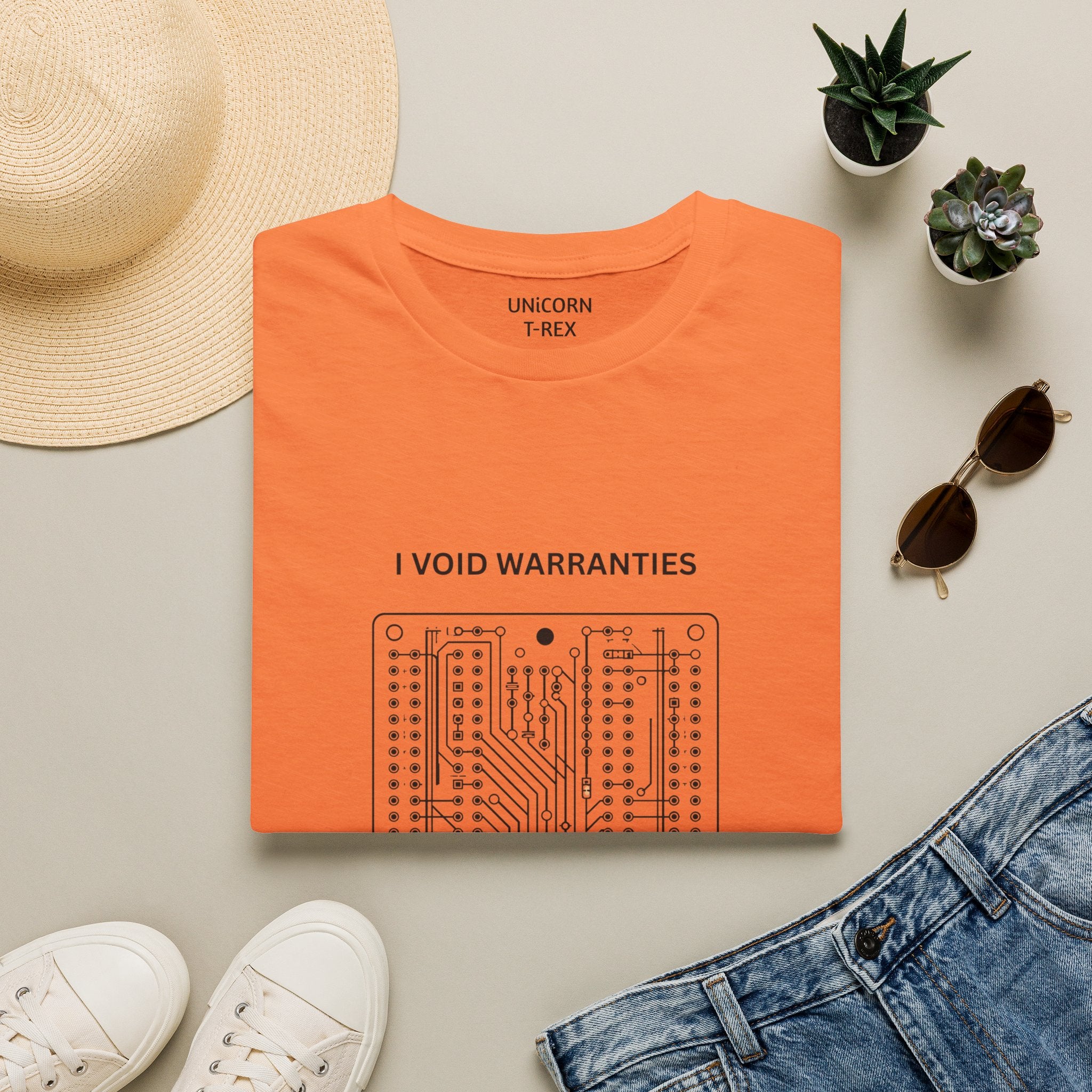 I Void Warranties T-Shirt | Circuit Board Illustration