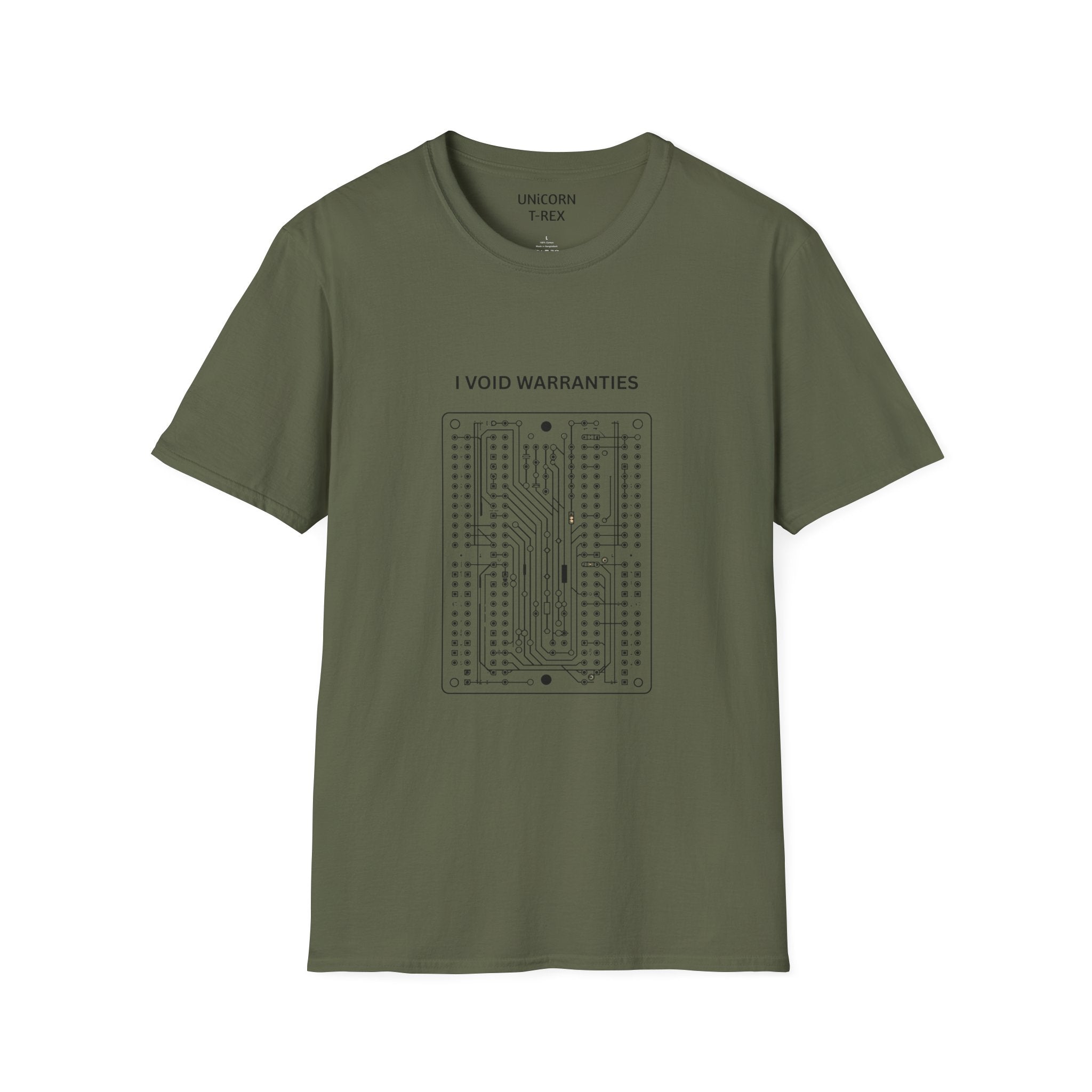 I Void Warranties T-Shirt | Circuit Board Illustration