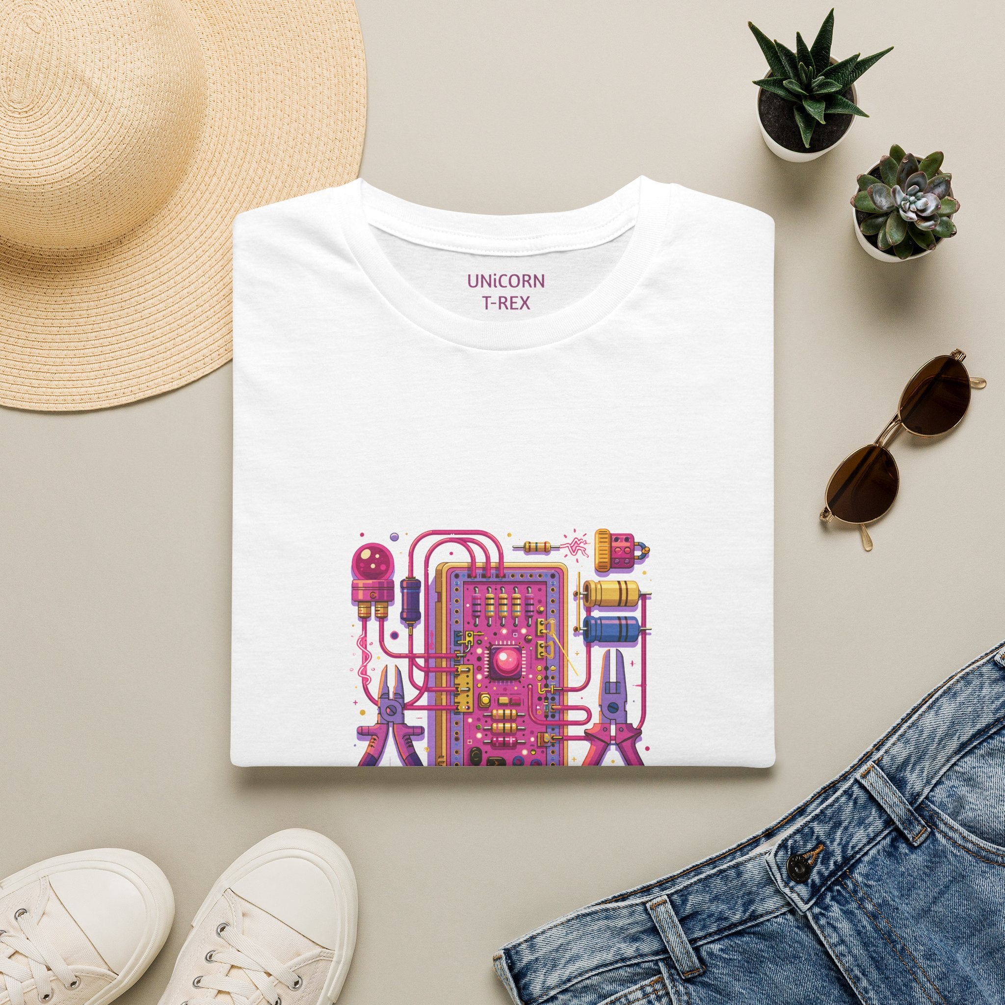 Circuit Board PCB Illustration Retro T-Shirt | Electronics Art Tee
