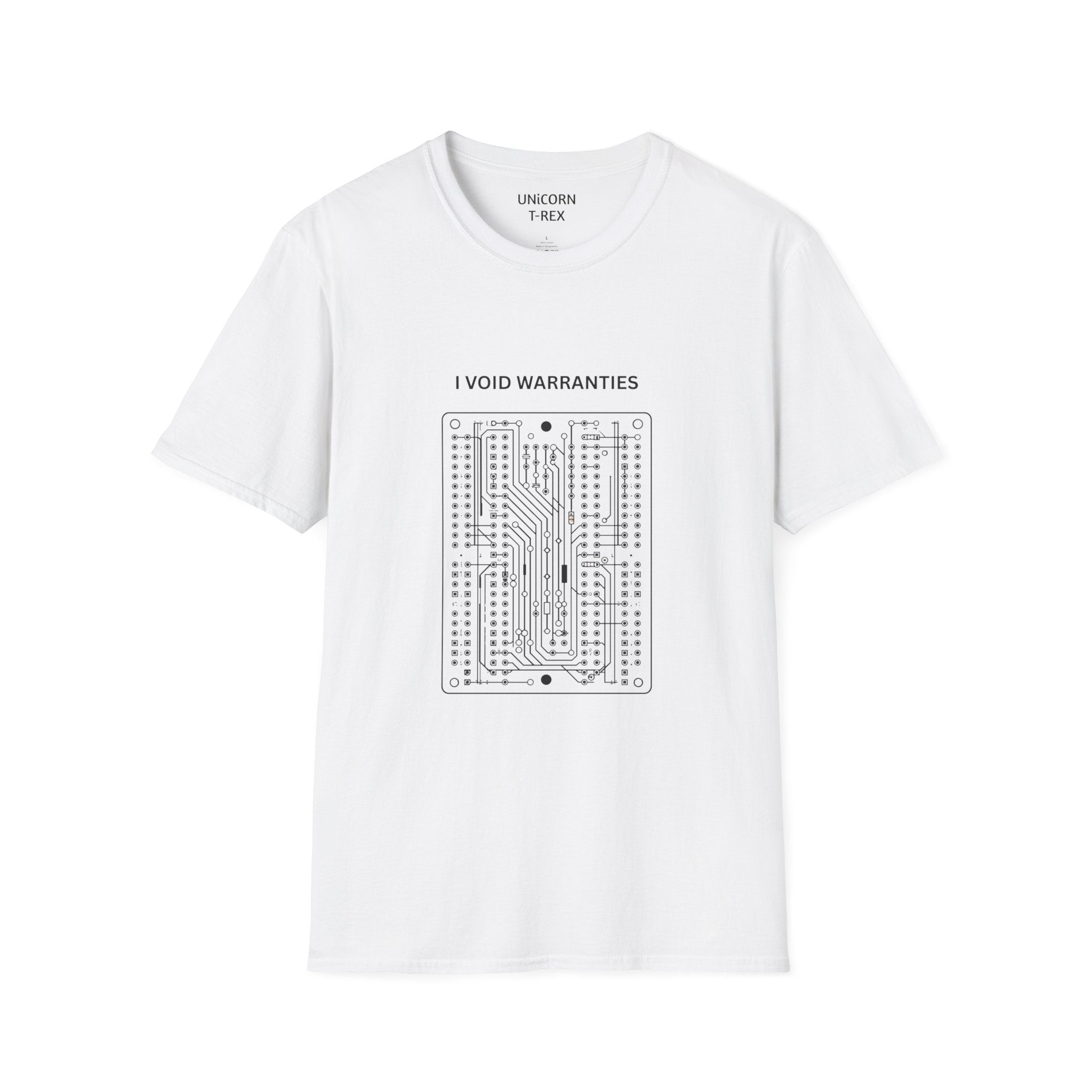 I Void Warranties T-Shirt | Circuit Board Illustration